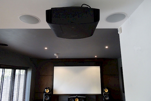 Home cinema projector installed
